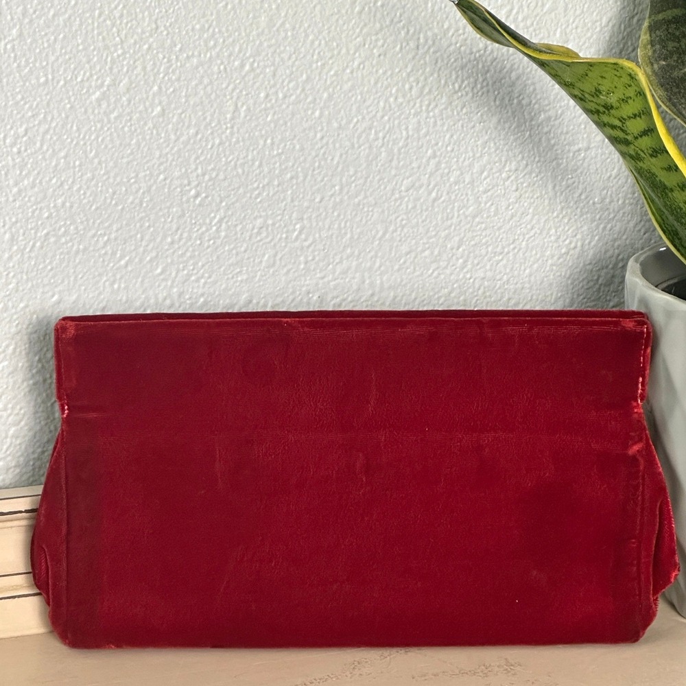 1950 Bobbie Jerome Red Velvet Vanity Clutch Volupté Set C&F Box Vintage rare